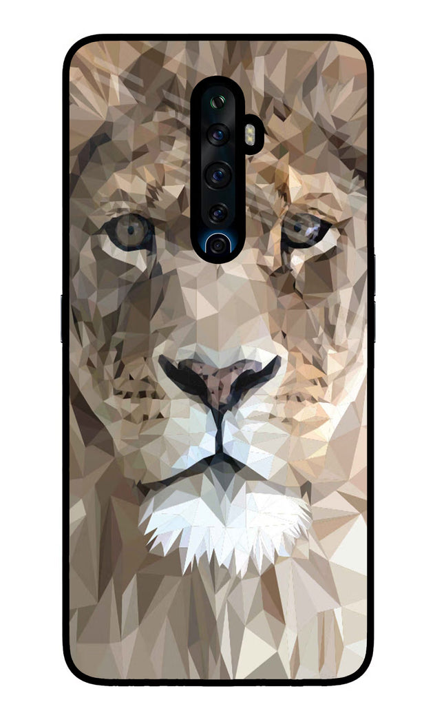 Lion Art Oppo Reno2 Z Glass Case Back Cover by Casekaro