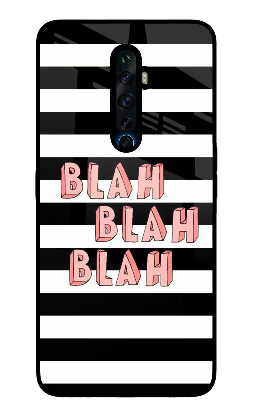 Blah Blah Blah Oppo Reno2 Z Back Cover, Glass case