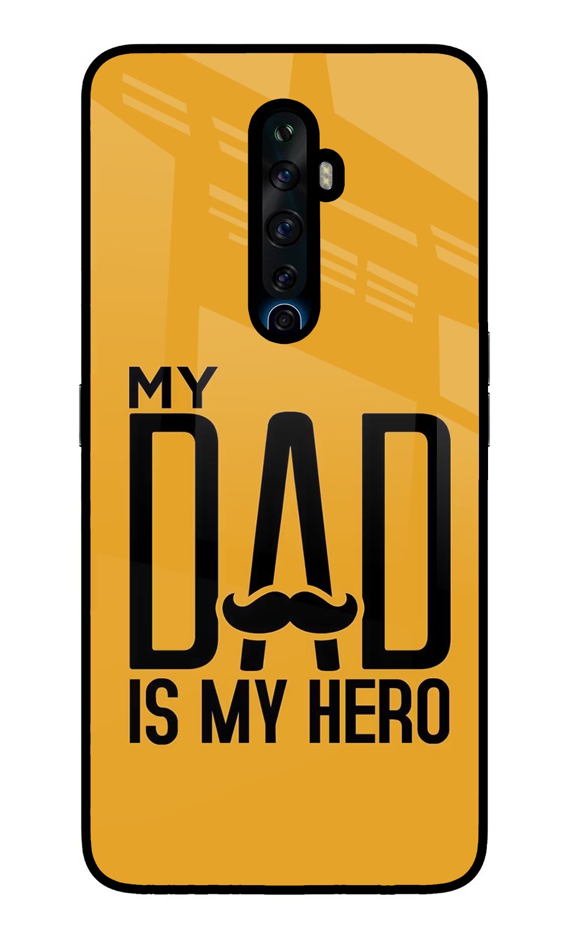 My Dad Is My Hero Oppo Reno2 Z Glass Case Back Cover by Casekaro