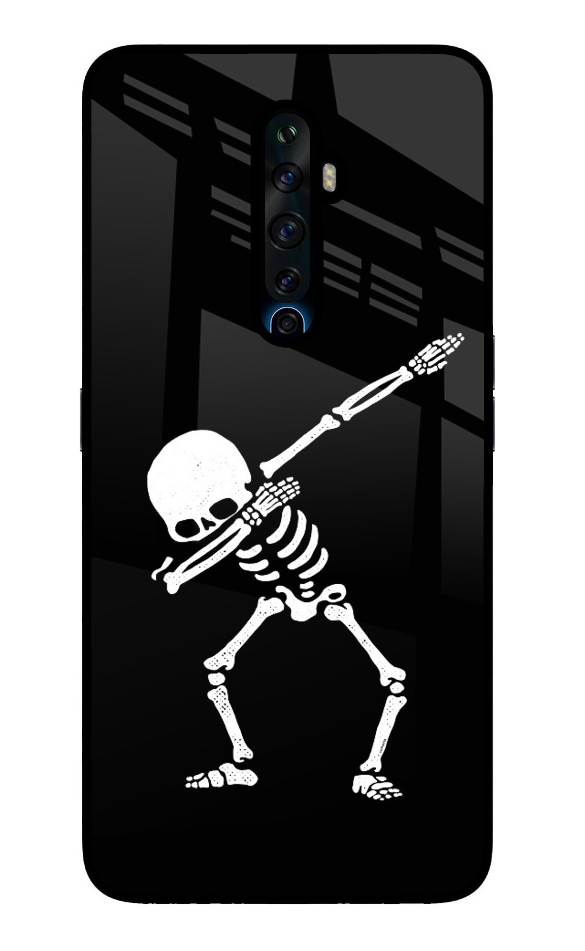 Dabbing Skeleton Art Oppo Reno2 Z Back Cover