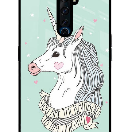 Unicorn Wallpaper Oppo Reno2 Z Glass Case Back Cover by Casekaro
