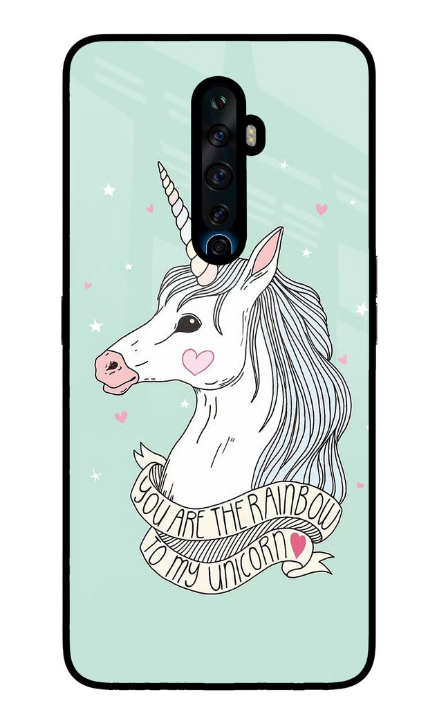 Unicorn Wallpaper Oppo Reno2 Z Glass Case Back Cover by Casekaro