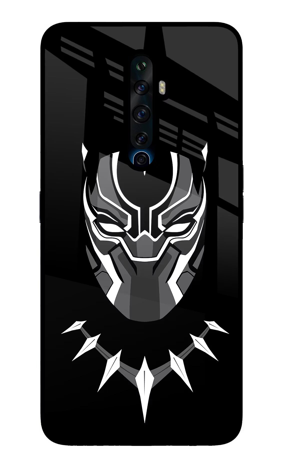 Black Panther Oppo Reno2 Z Glass Case Back Cover by Casekaro