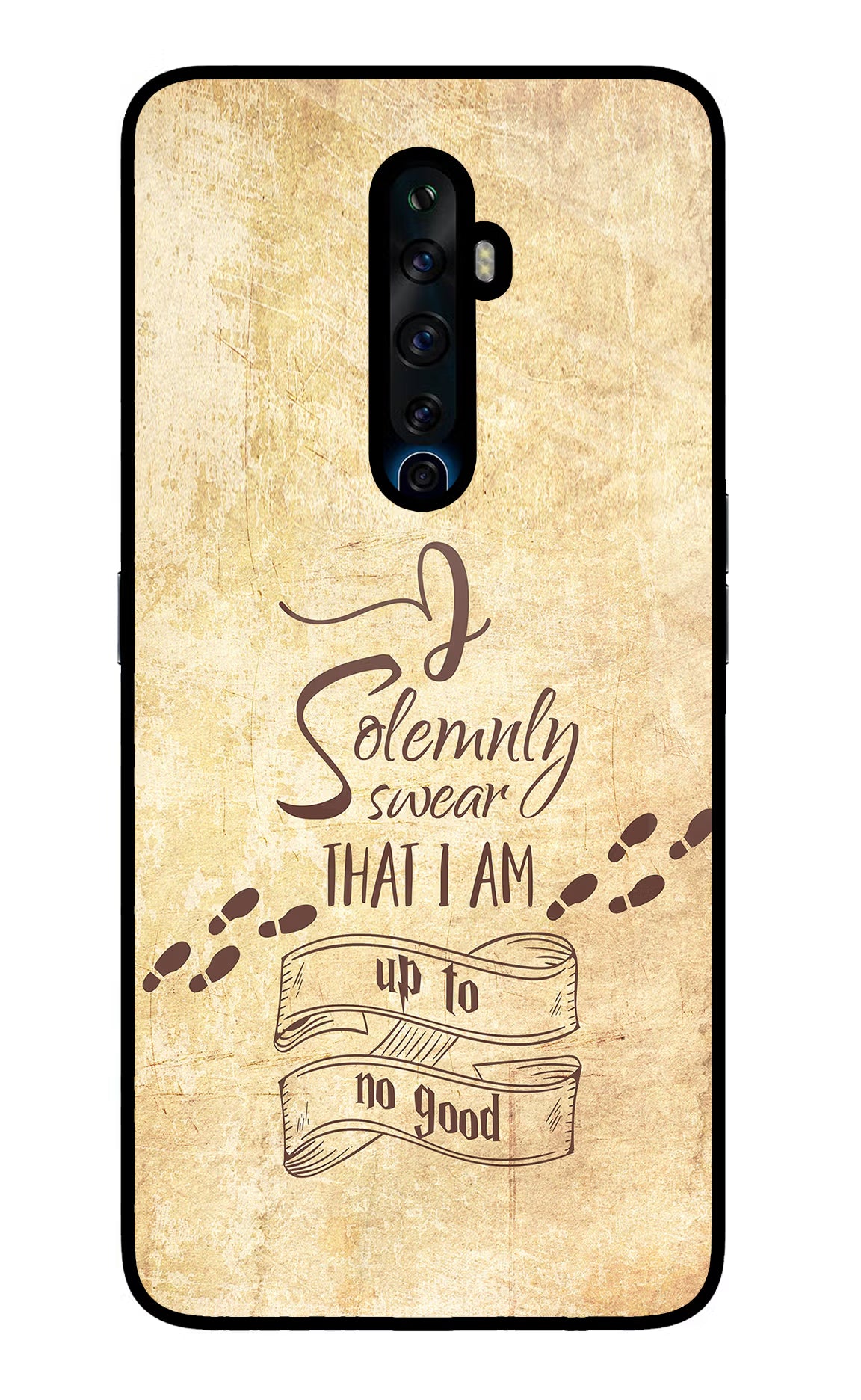 I Solemnly swear that i up to no good Oppo Reno2 Z Glass Case Back Cover by Casekaro