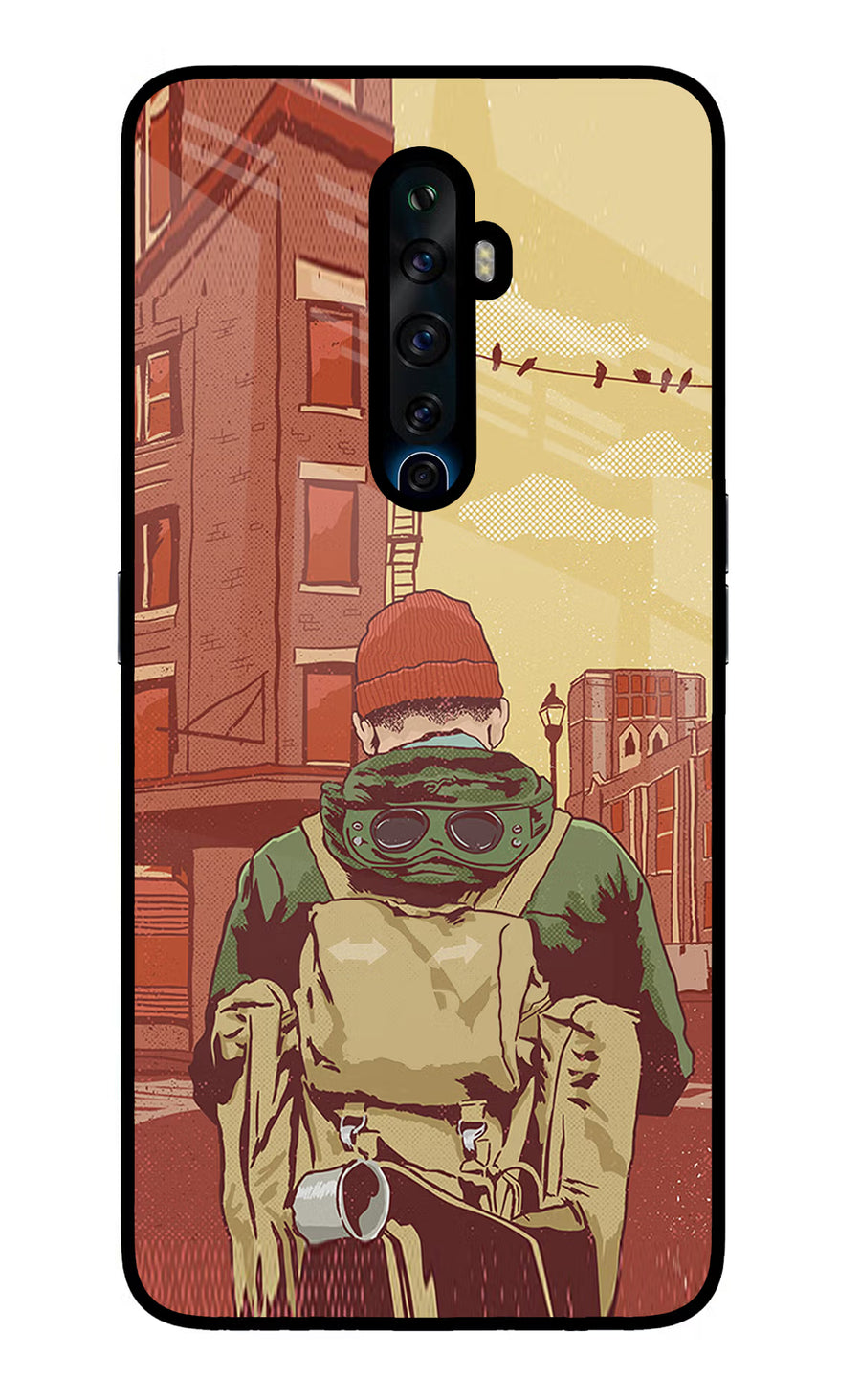 Adventurous Oppo Reno2 Z Back Cover, Glass case