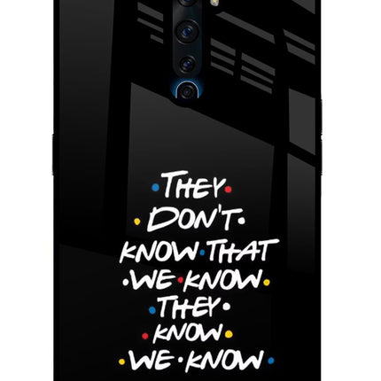 FRIENDS Dialogue Oppo Reno2 Z Glass Case Back Cover by Casekaro