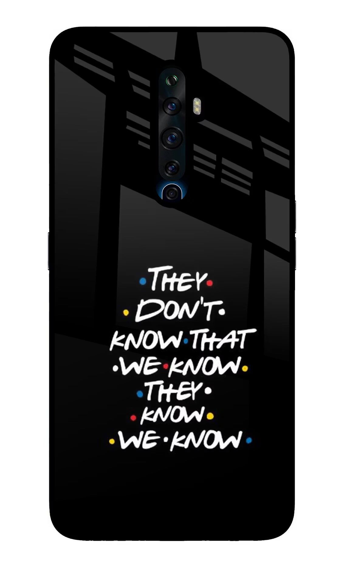 FRIENDS Dialogue Oppo Reno2 Z Glass Case Back Cover by Casekaro