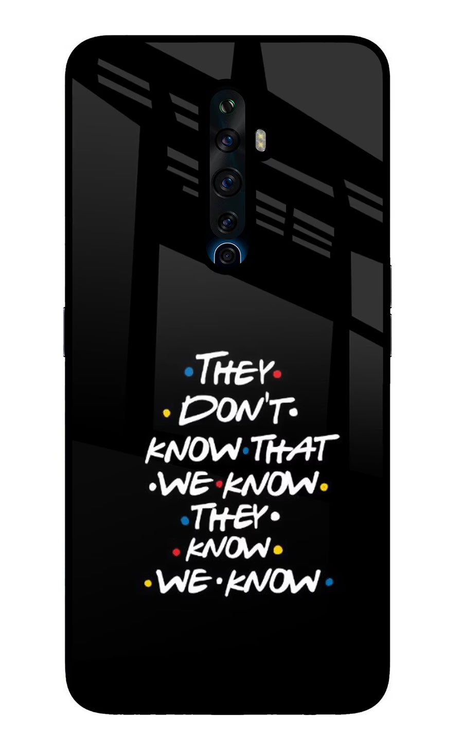 FRIENDS Dialogue Oppo Reno2 Z Back Cover, Glass case