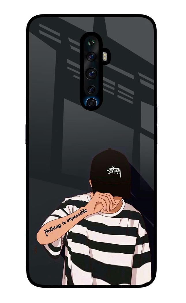 Aesthetic Boy Oppo Reno2 Z Glass Case Back Cover by Casekaro
