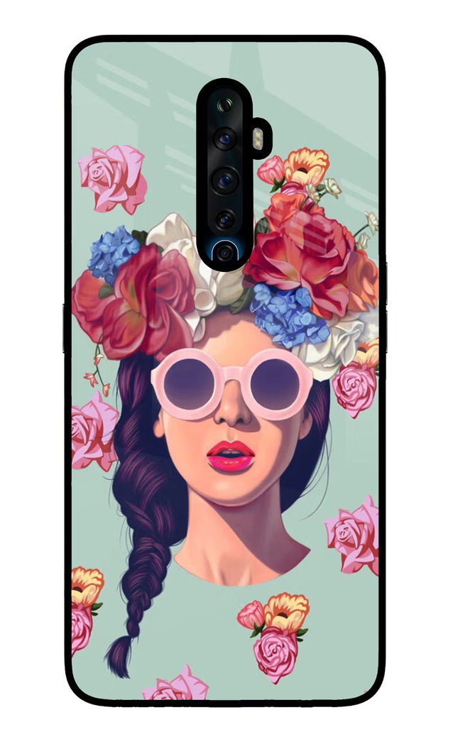 Pretty Girl Oppo Reno2 Z Glass Case Back Cover by Casekaro