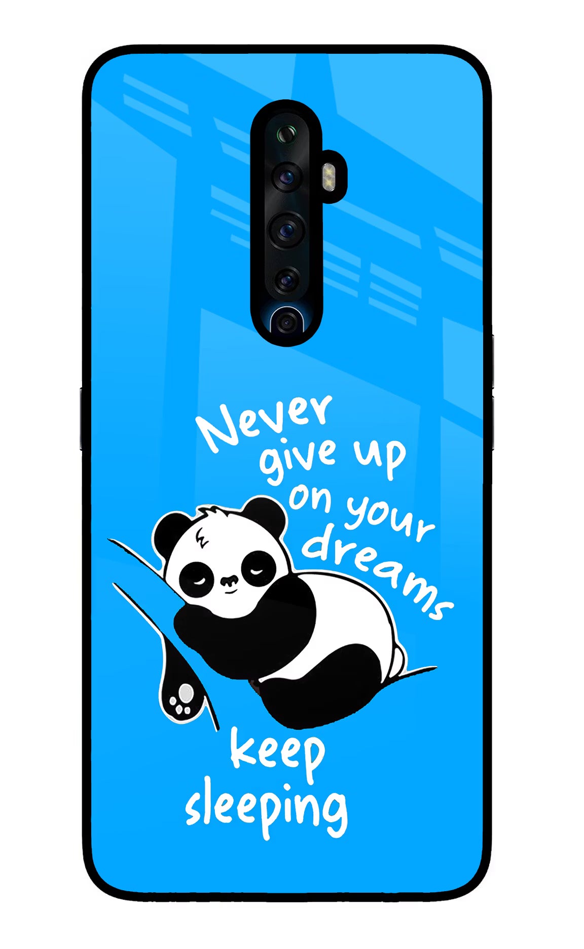 Keep Sleeping Oppo Reno2 Z Glass Case Back Cover by Casekaro