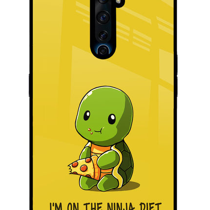 I'm on Ninja Diet Oppo Reno2 Z Glass Case Back Cover by Casekaro