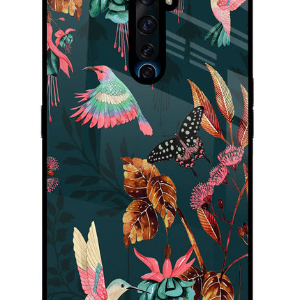 Birds Oppo Reno2 Z Glass Case Back Cover by Casekaro