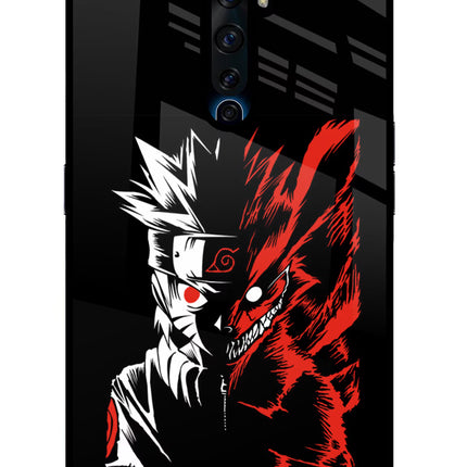 Naruto Two Face Oppo Reno2 Z Glass Case Back Cover by Casekaro
