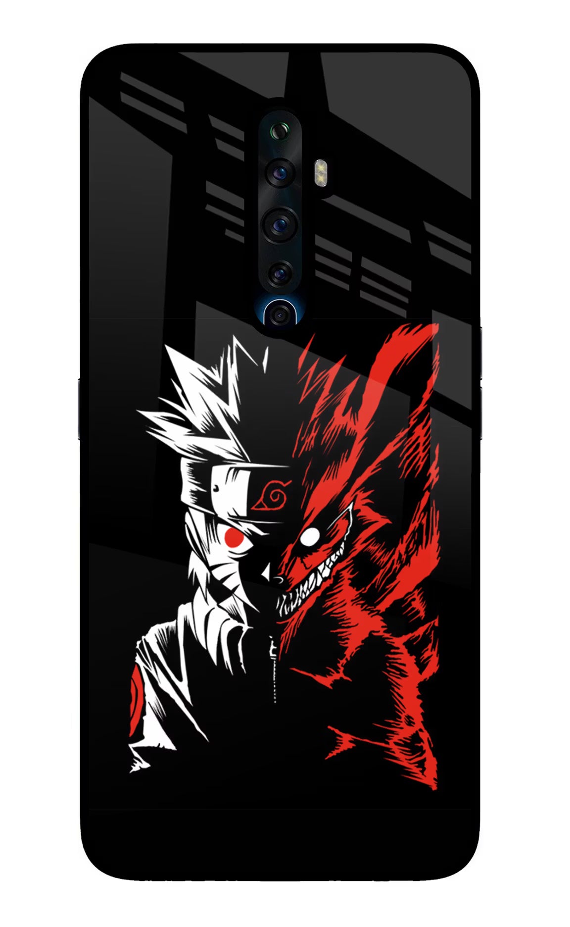 Naruto Two Face Oppo Reno2 Z Glass Case Back Cover by Casekaro