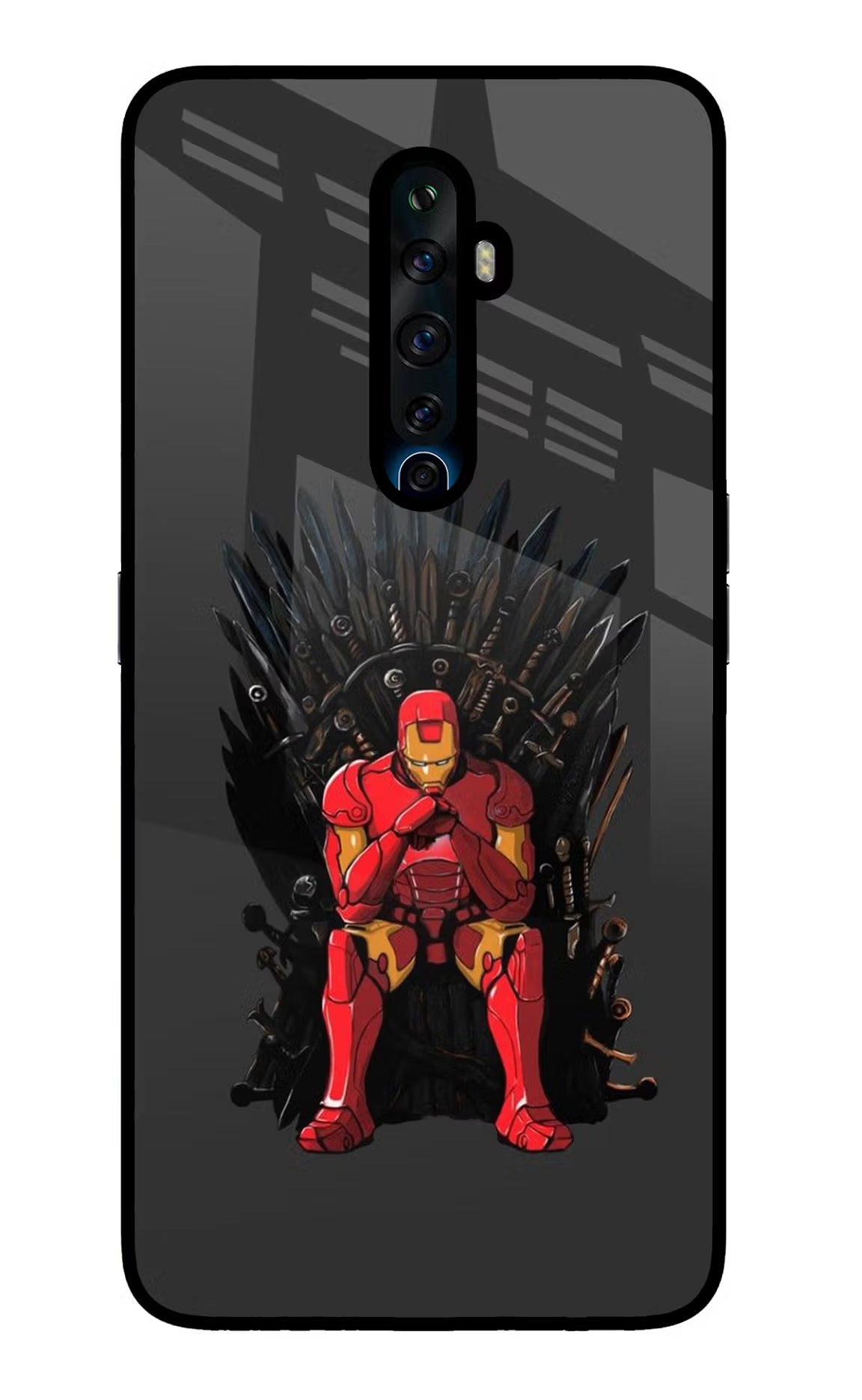 Ironman Throne Oppo Reno2 Z Glass Case Back Cover by Casekaro