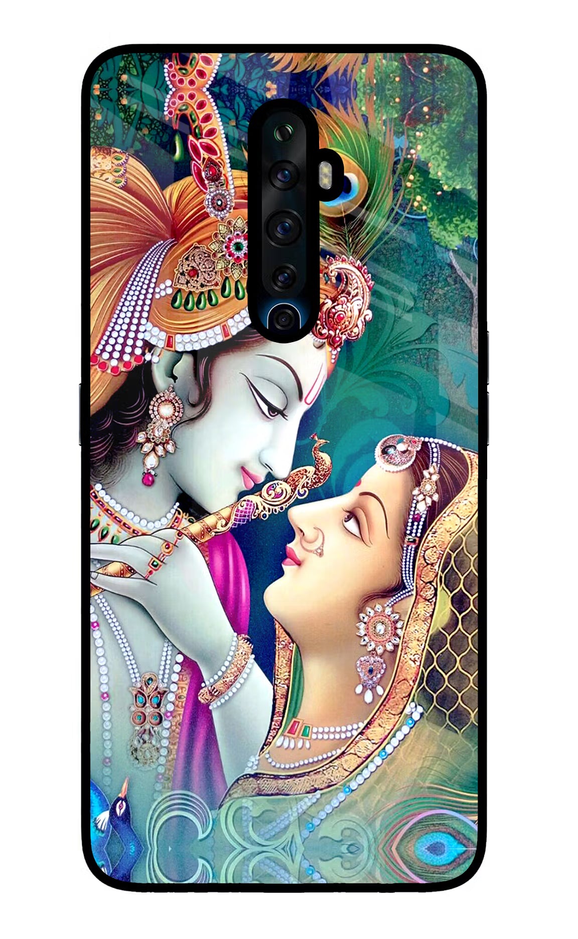 Lord Radha Krishna Oppo Reno2 Z Glass Case Back Cover by Casekaro