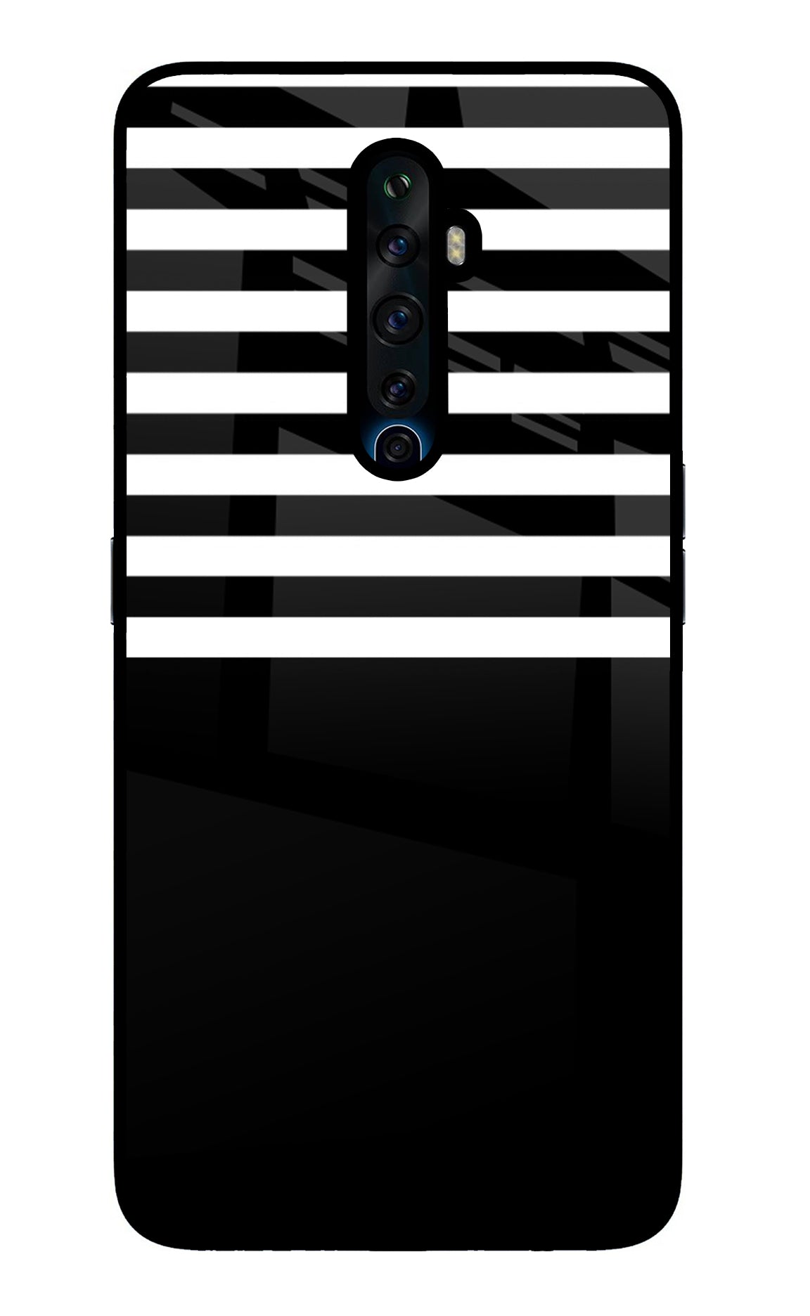 Black and White Print Oppo Reno2 Z Glass Case