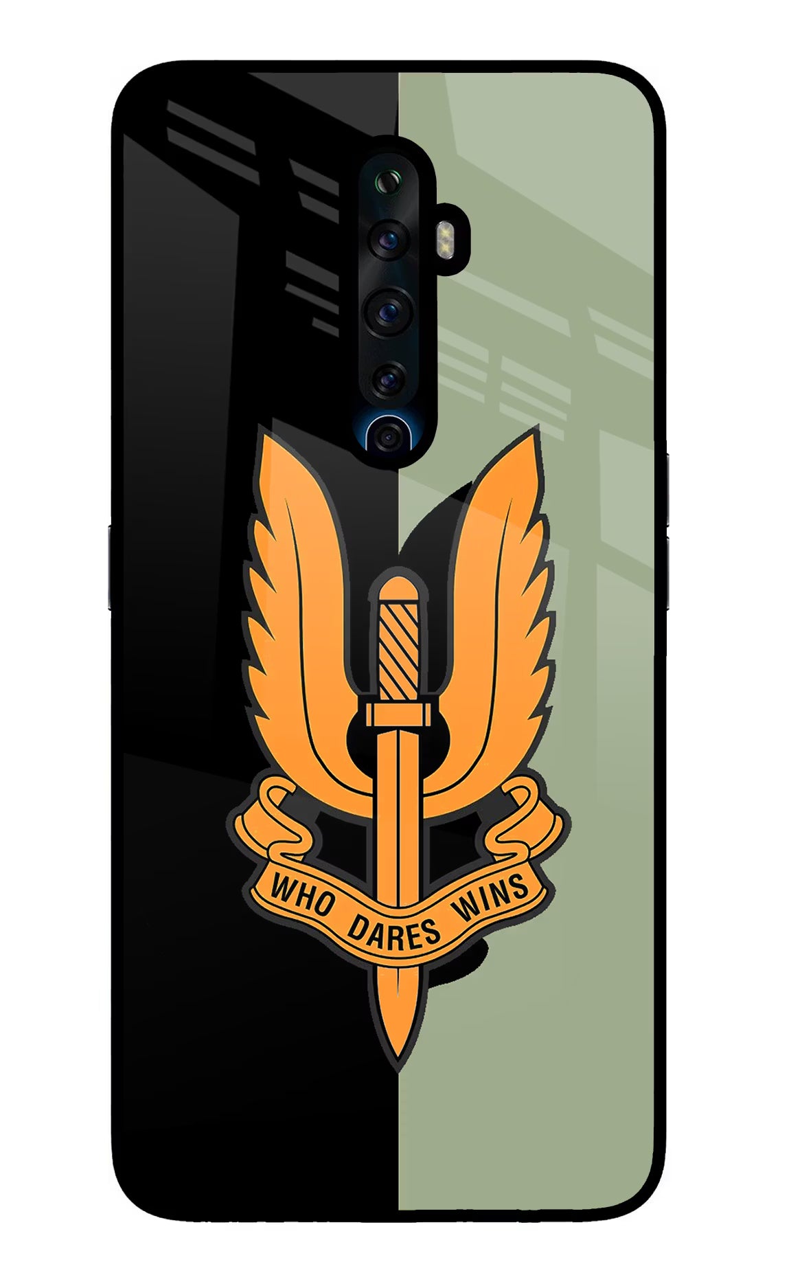 Balidan Logo Oppo Reno2 Z Glass Case Back Cover by Casekaro