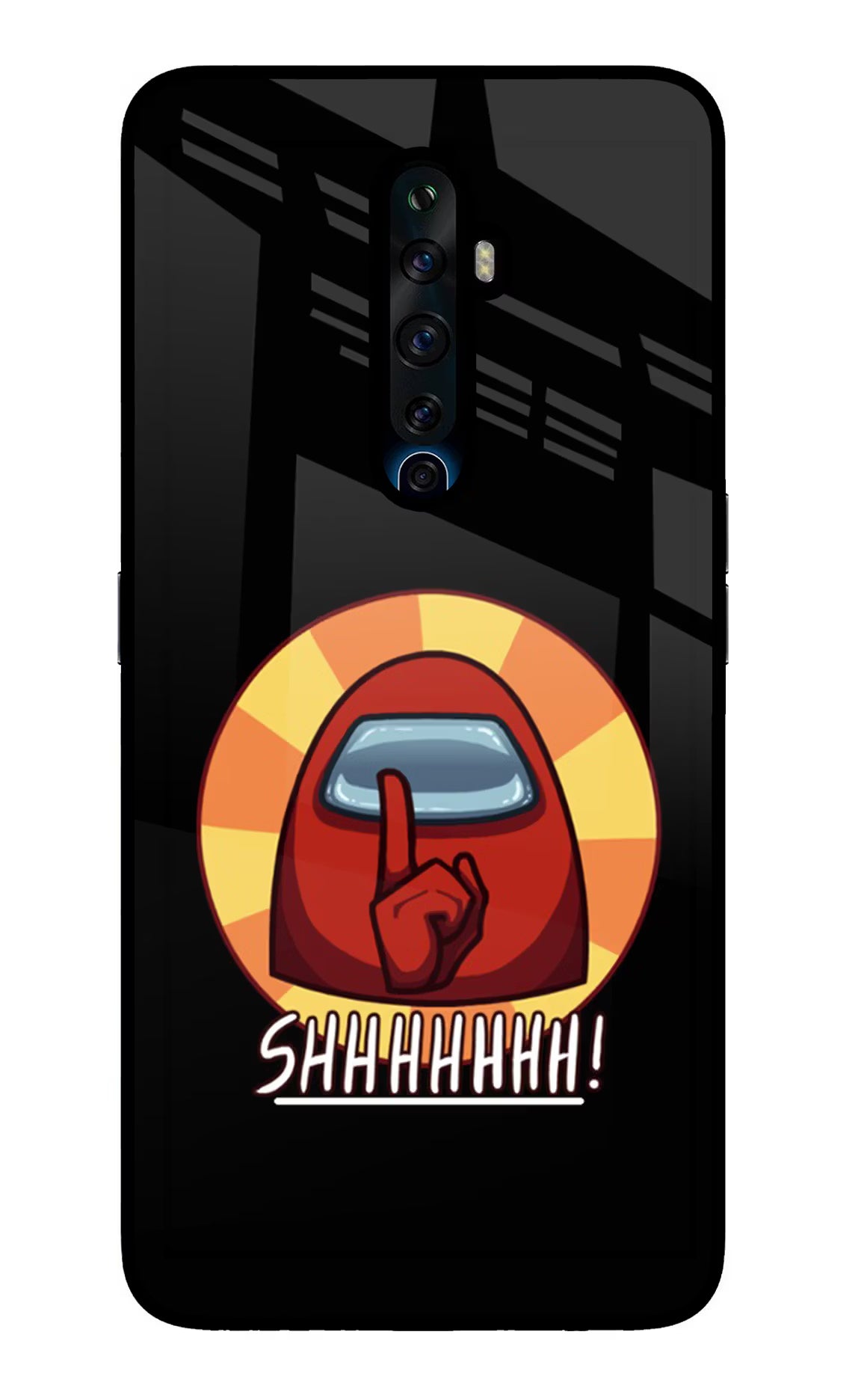 Among Us Shhh! Oppo Reno2 Z Glass Case Back Cover by Casekaro