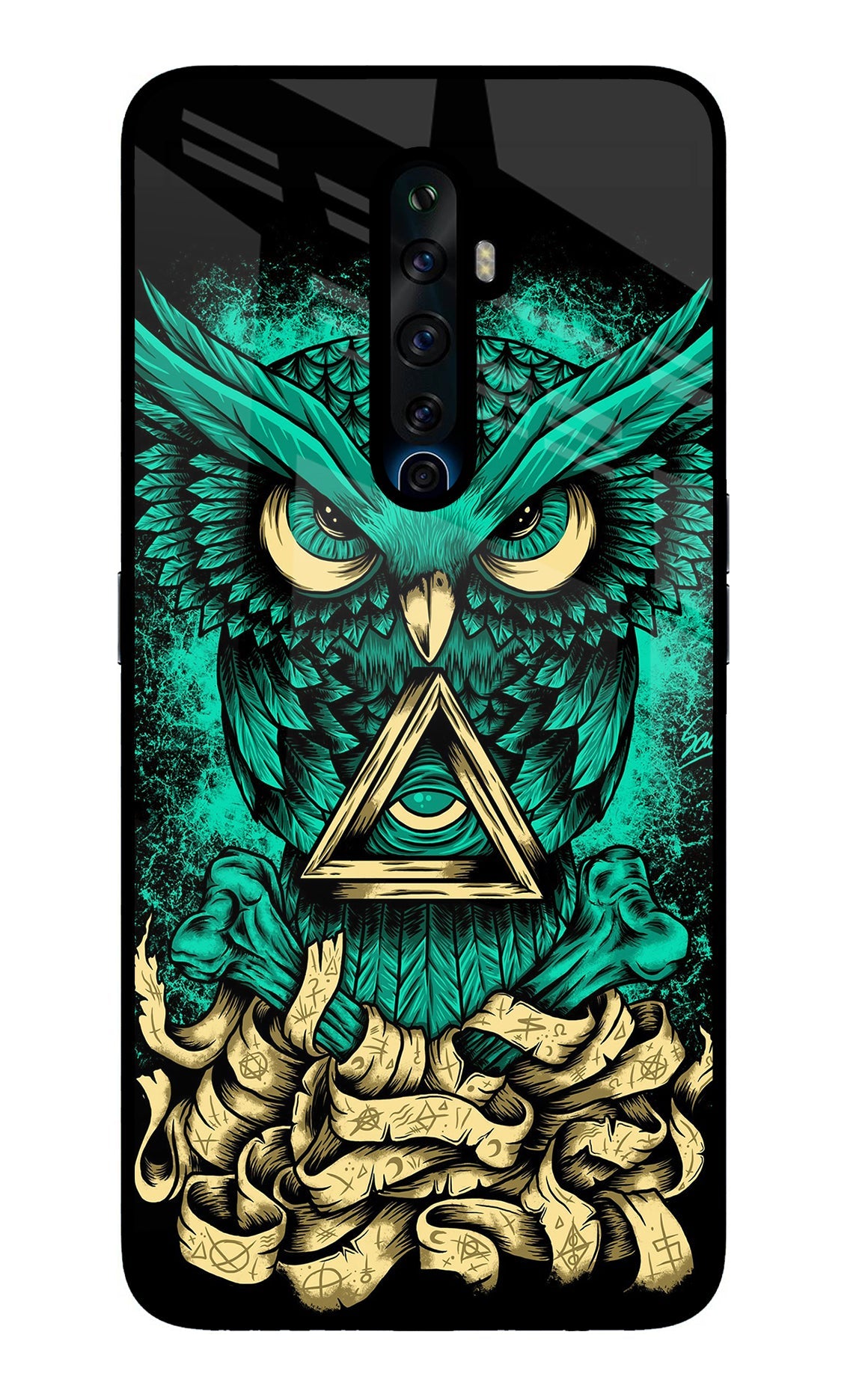 Green Owl Oppo Reno2 Z Back Cover