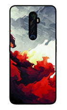 Fire Cloud Oppo Reno2 Z Glass Case