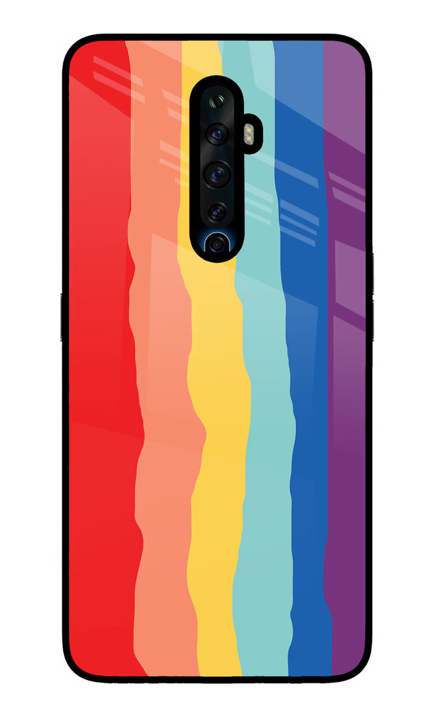 Rainbow Oppo Reno2 Z Glass Case Back Cover by Casekaro