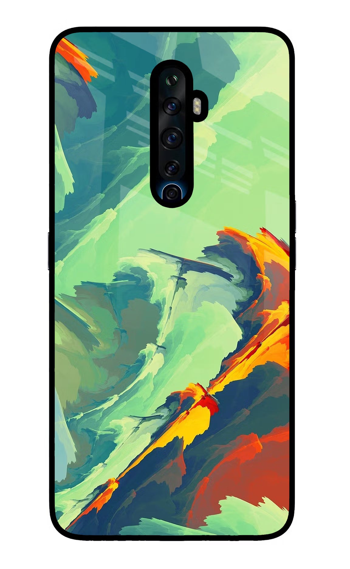 Paint Art Oppo Reno2 Z Glass Case Back Cover by Casekaro