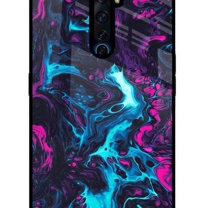 Abstract Oppo Reno2 Z Glass Case Back Cover by Casekaro