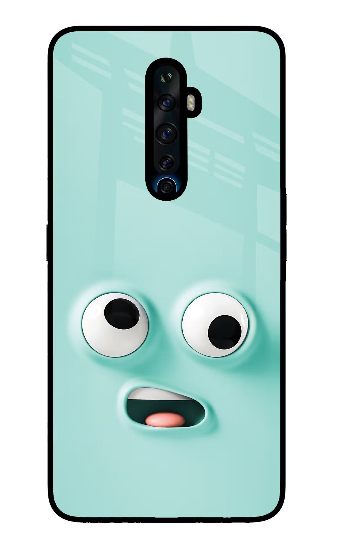 Funny Cartoon Oppo Reno2 Z Glass Case Back Cover by Casekaro