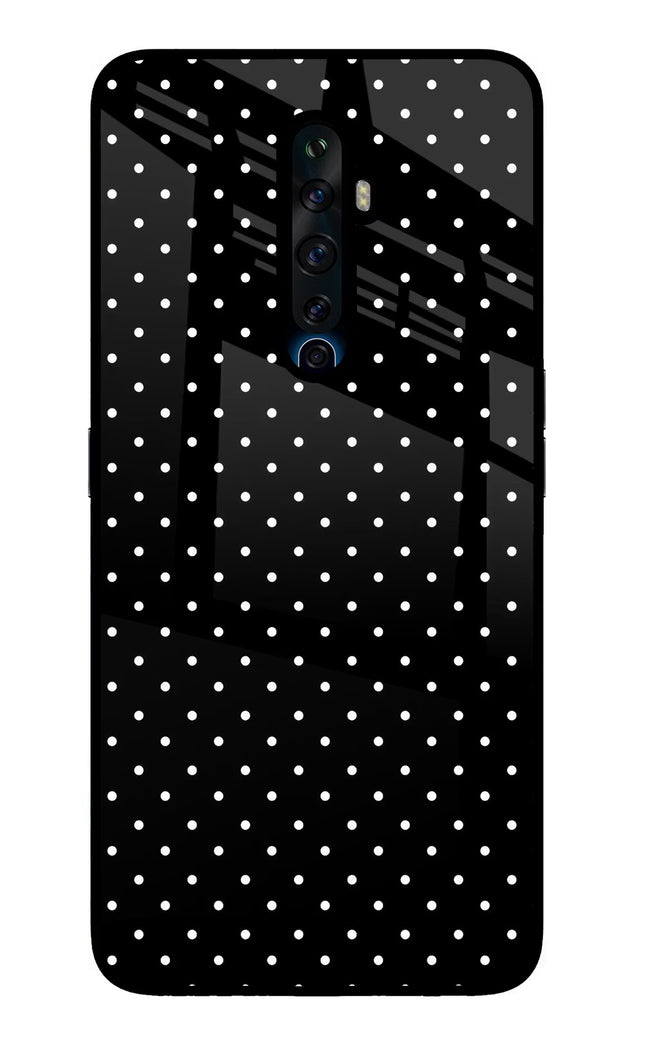 White Dots Oppo Reno2 Z Glass Case Back Cover by Casekaro