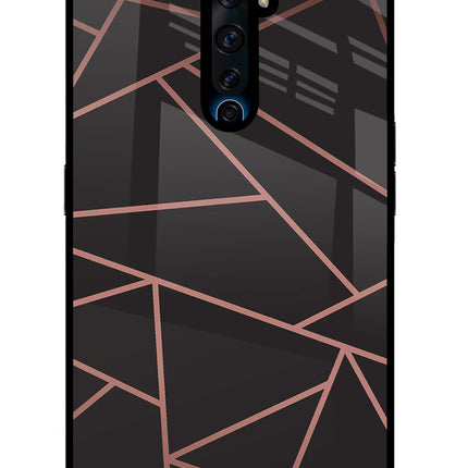 Geometric Pattern Oppo Reno2 Z Glass Case Back Cover by Casekaro