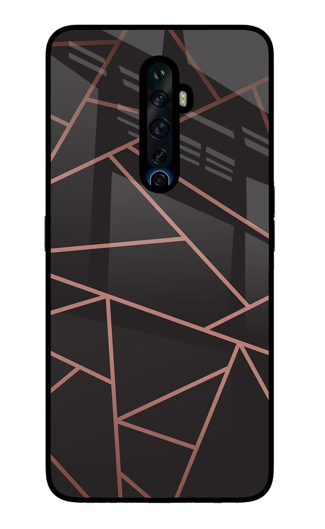 Geometric Pattern Oppo Reno2 Z Glass Case Back Cover by Casekaro
