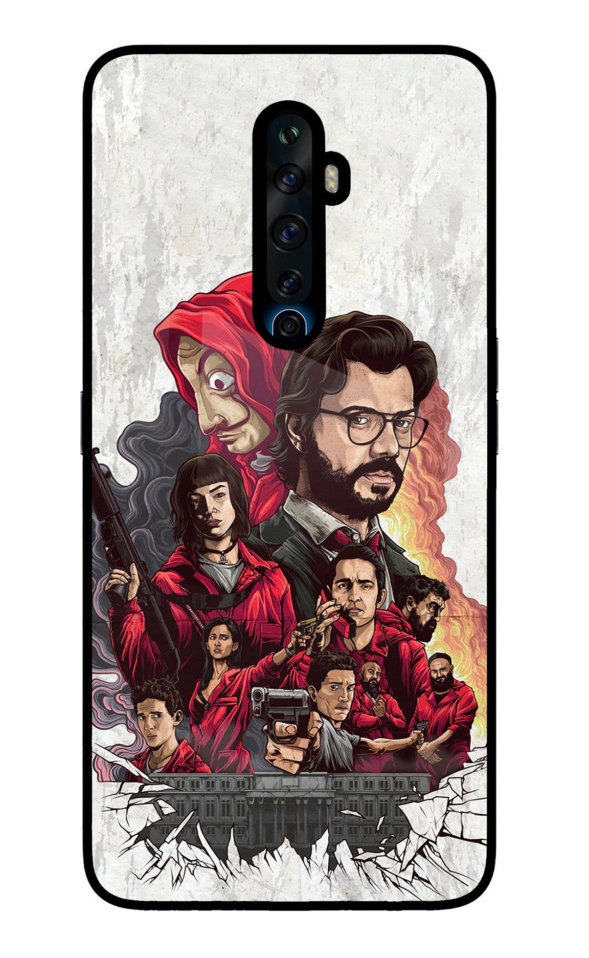 Money Heist Artwork Oppo Reno2 Z Back Cover