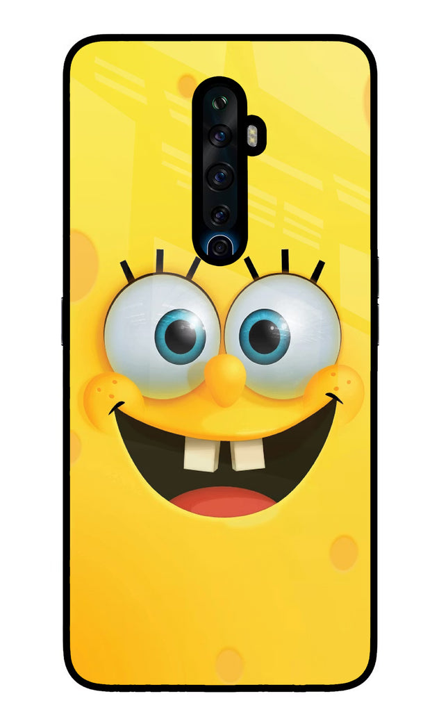 Sponge 1 Oppo Reno2 Z Glass Case Back Cover by Casekaro