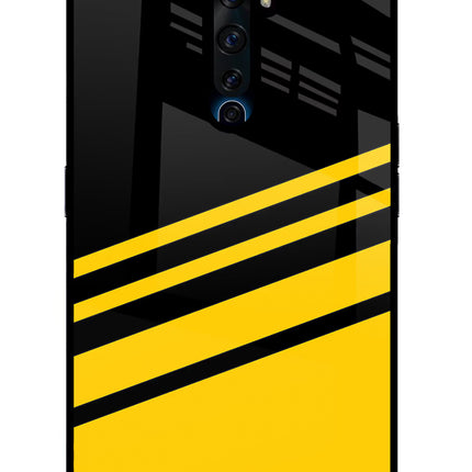 Yellow Shades Oppo Reno2 Z Glass Case Back Cover by Casekaro