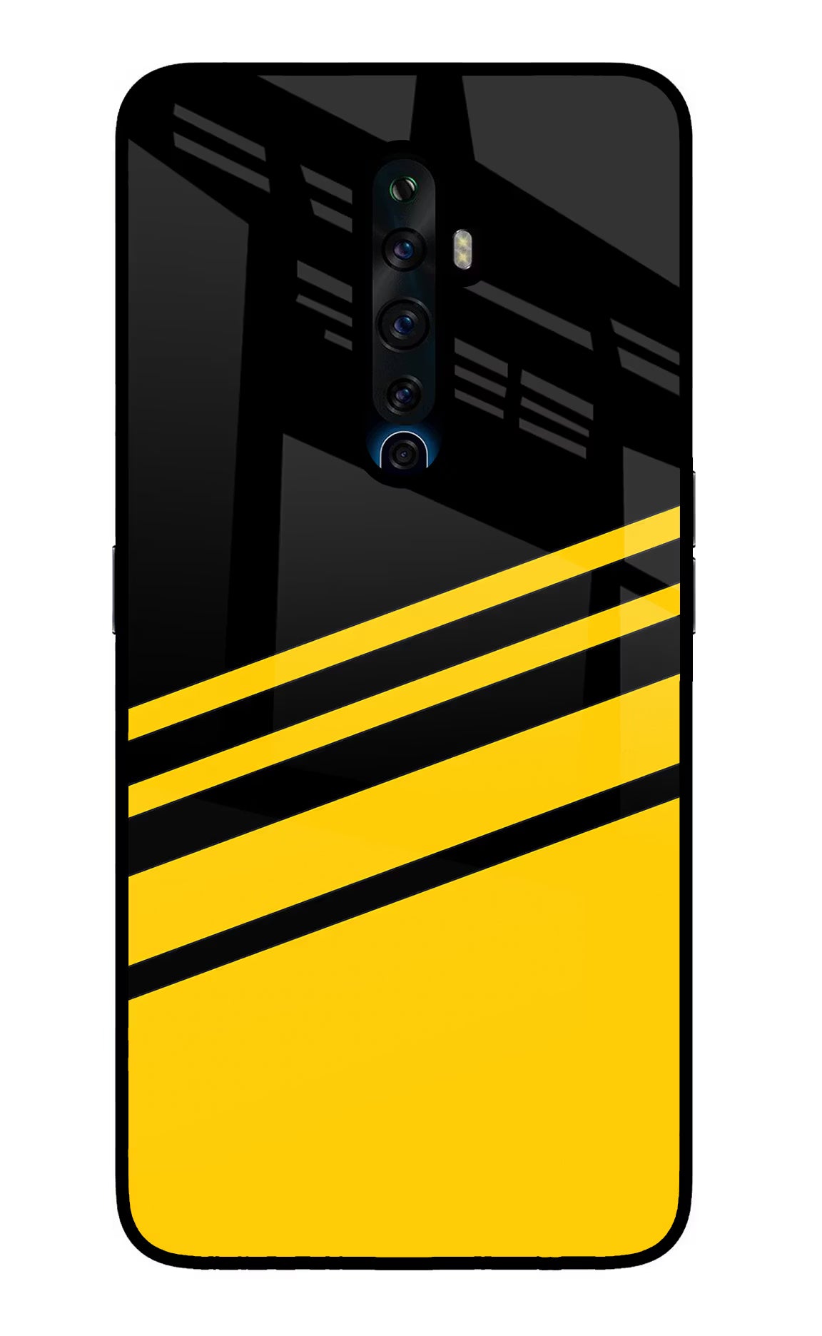 Yellow Shades Oppo Reno2 Z Glass Case Back Cover by Casekaro