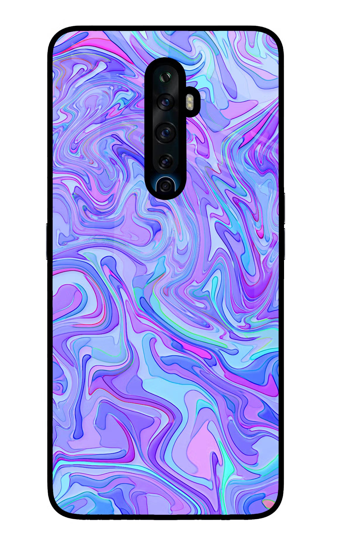 Glitter Oppo Reno2 Z Glass Case Back Cover by Casekaro