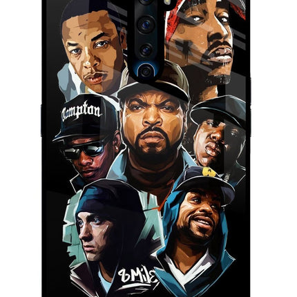 Rappers Oppo Reno2 Z Glass Case Back Cover by Casekaro