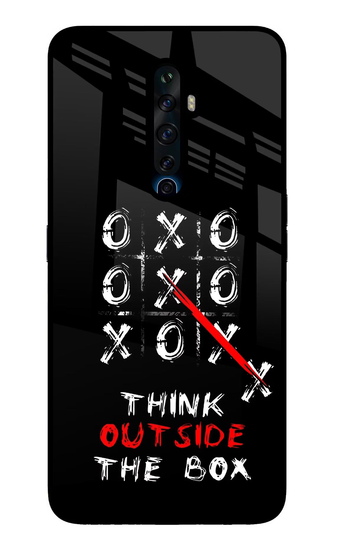 Think out of the BOX Oppo Reno2 Z Glass Case Back Cover by Casekaro