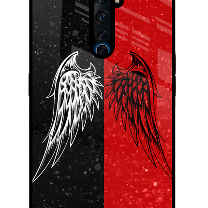 Wings Oppo Reno2 Z Glass Case Back Cover by Casekaro