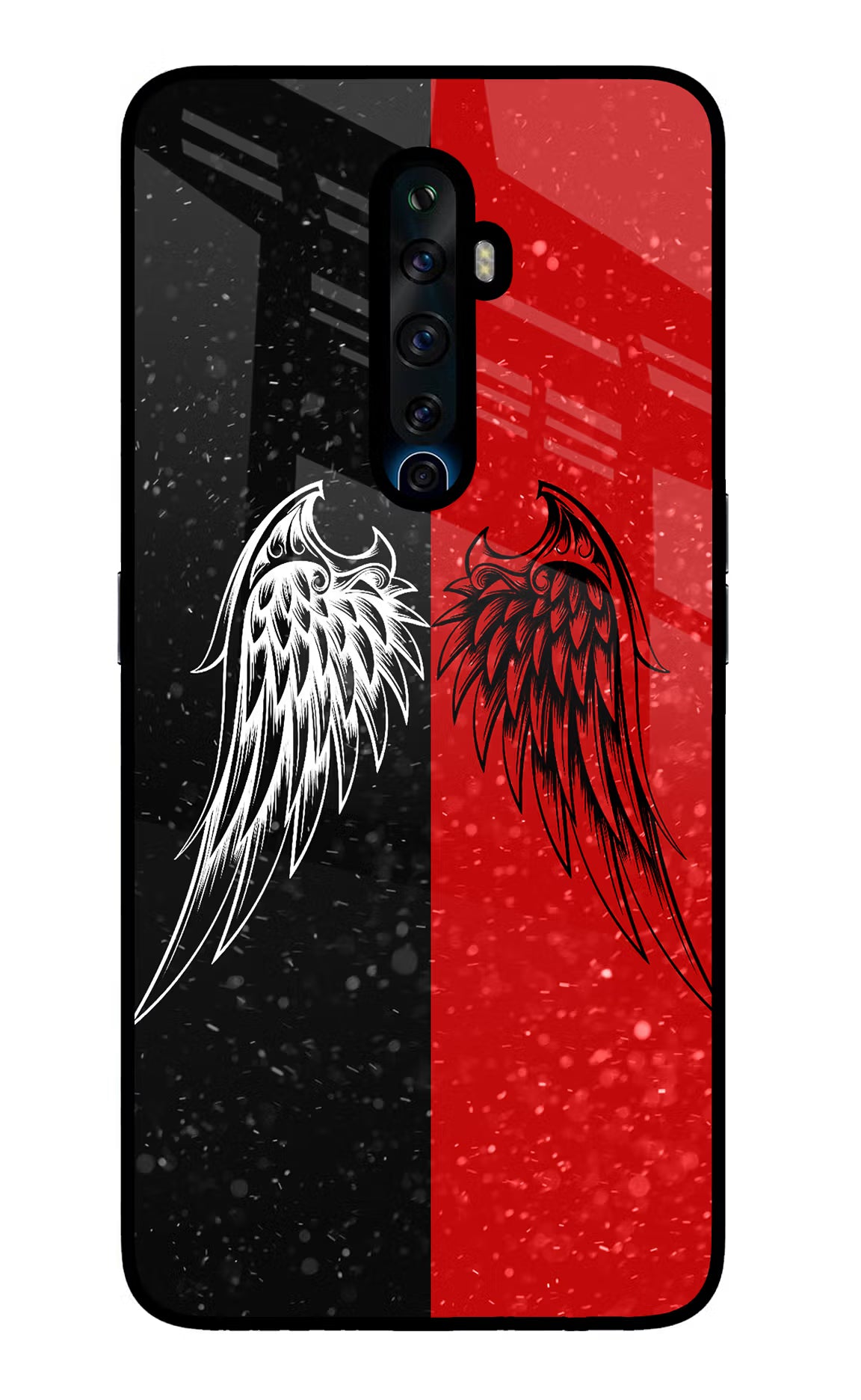 Wings Oppo Reno2 Z Glass Case Back Cover by Casekaro