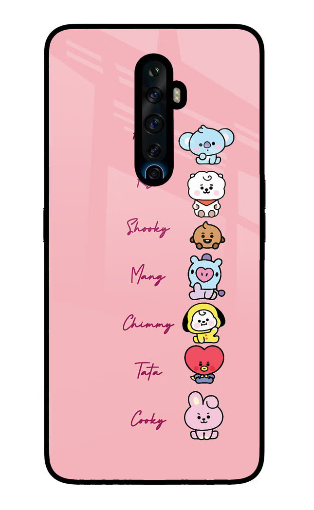 BTS names Oppo Reno2 Z Glass Case Back Cover by Casekaro