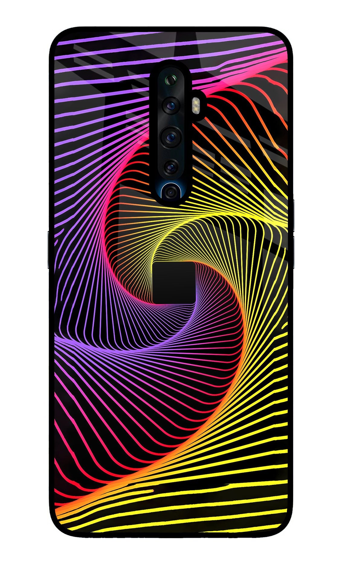 Colorful Strings Oppo Reno2 Z Glass Case