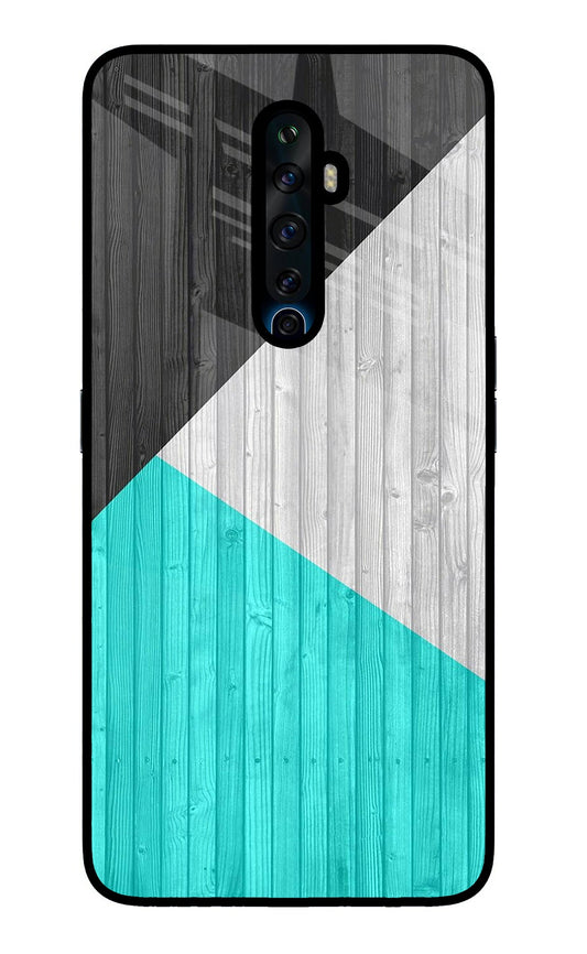 Wooden Abstract Oppo Reno2 Z Glass Case