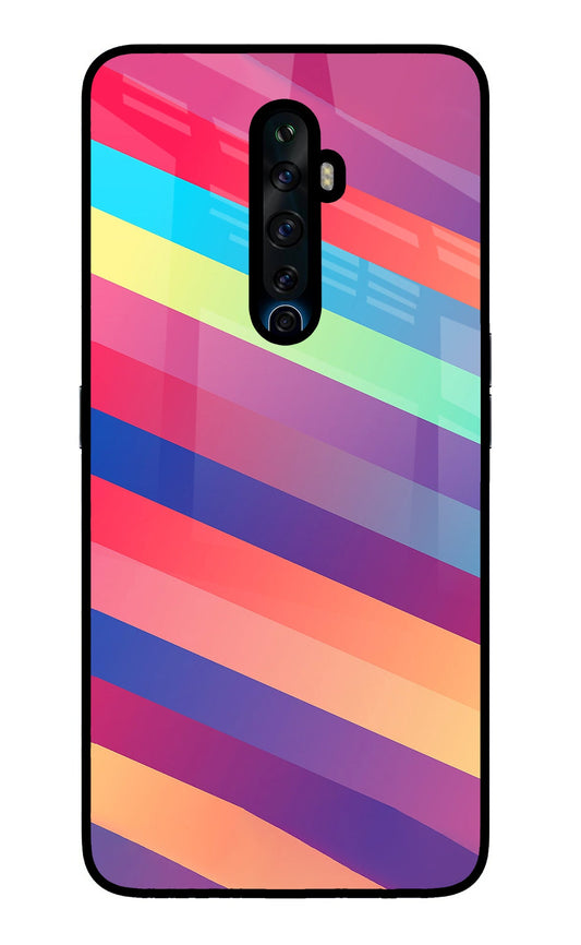 Stripes color Oppo Reno2 Z Glass Case