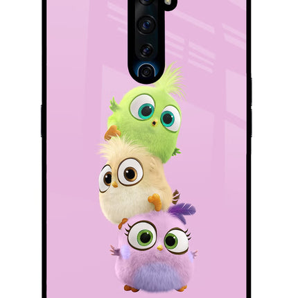 Cute Little Birds Oppo Reno2 Z Glass Case Back Cover by Casekaro