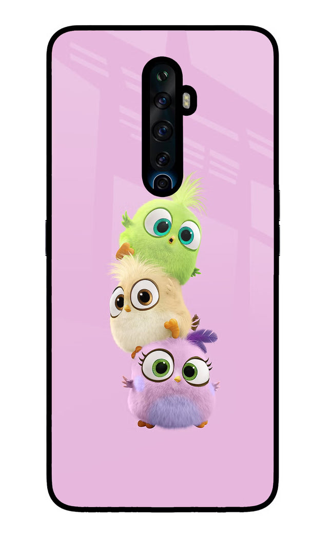 Cute Little Birds Oppo Reno2 Z Glass Case Back Cover by Casekaro