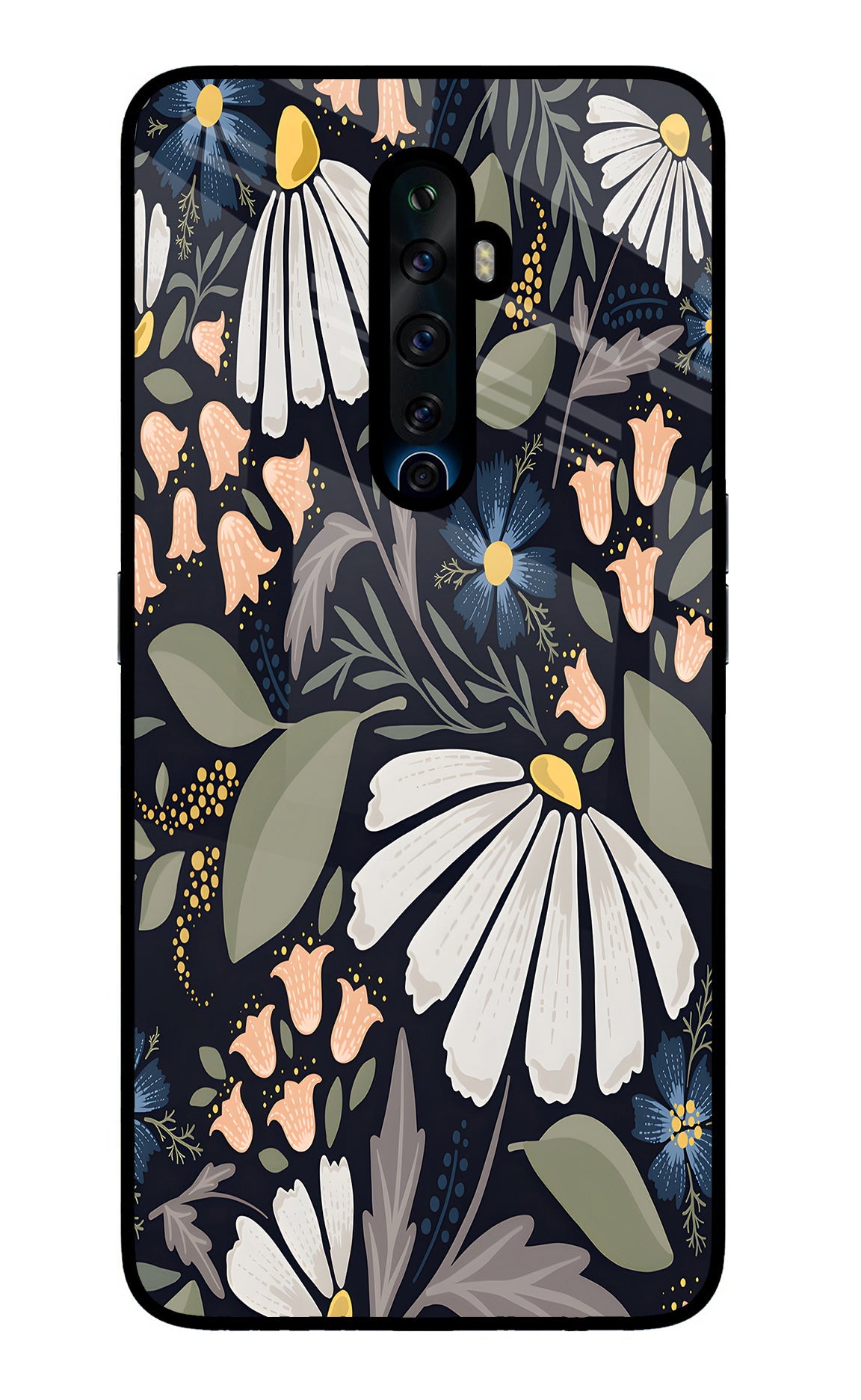 Flowers Art Oppo Reno2 Z Back Cover