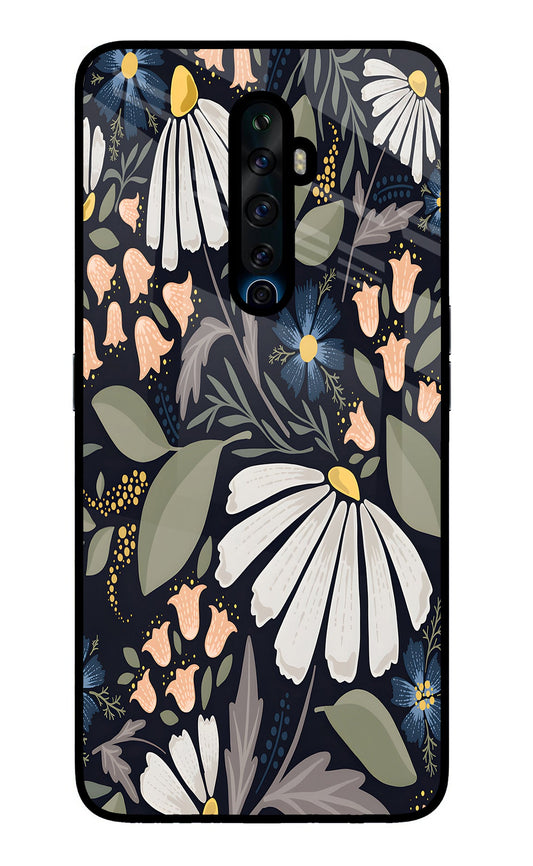 Flowers Art Oppo Reno2 Z Glass Case